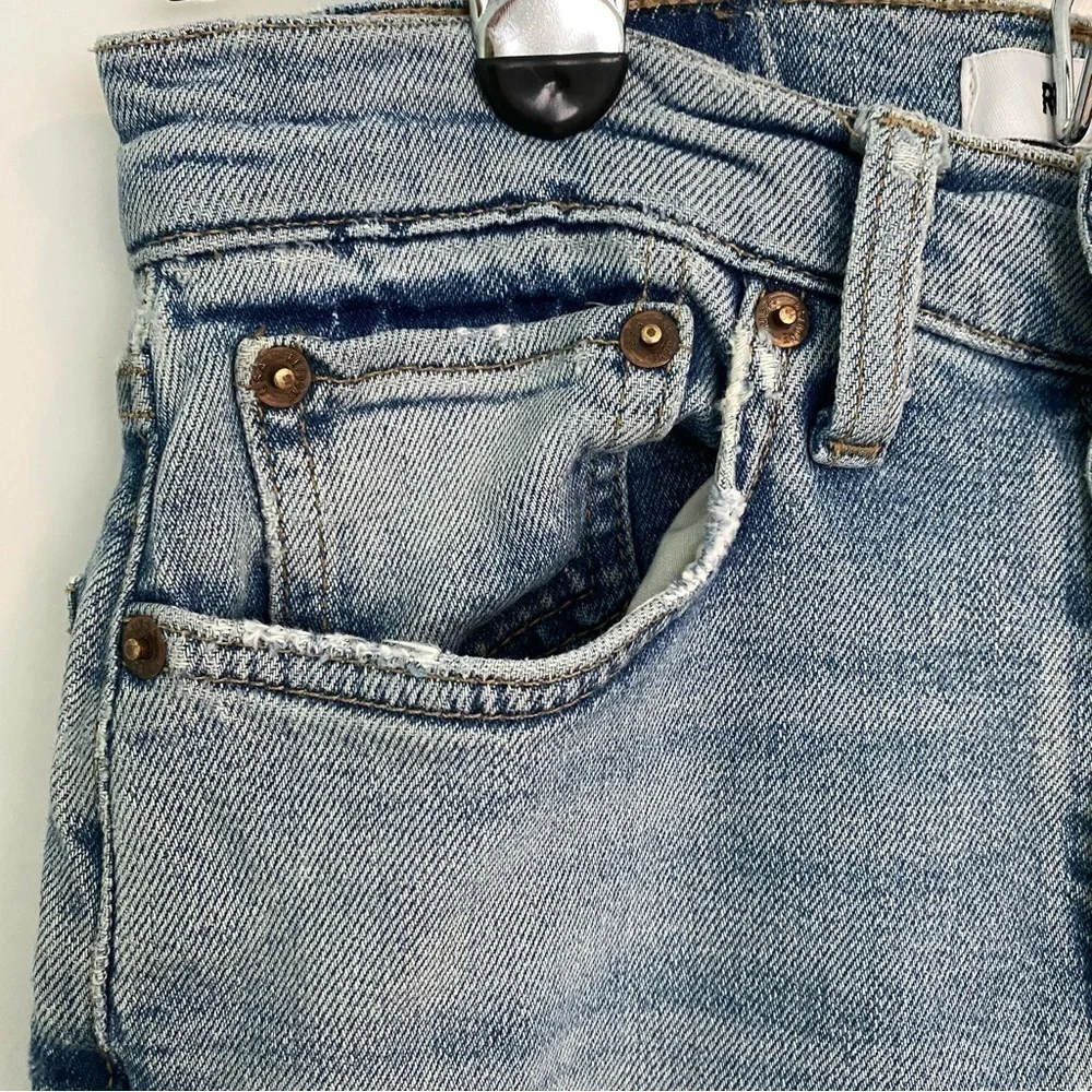 Re/Done Distressed 5-Pocket 5-Button Jeans Sz 27 Redone